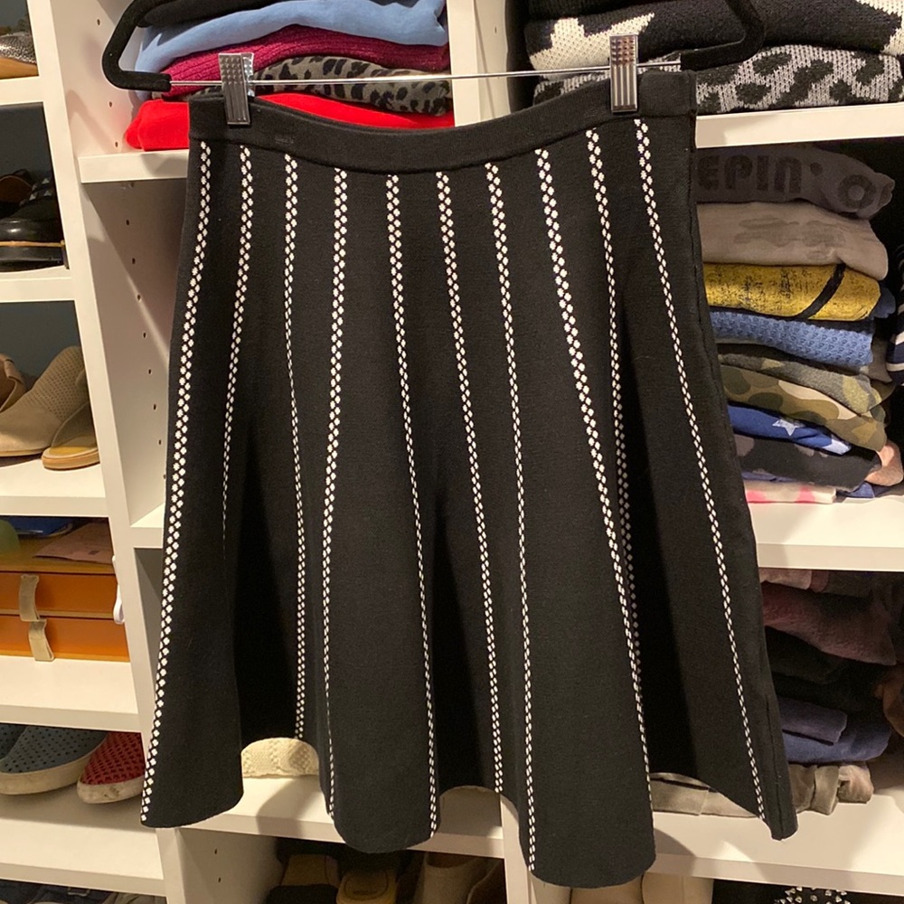 Black and White flaired skirt